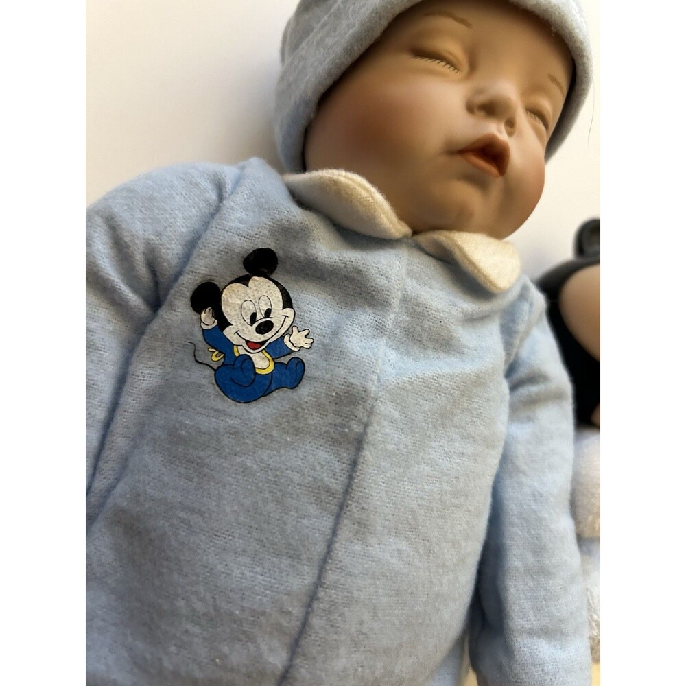 Ashton Drake Galleries Baby Mickey Mouse Porcelain Doll Disney Babies Dreamland - Picture 8 of 15